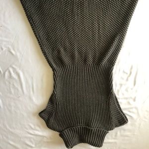 Army green knit sweater dress